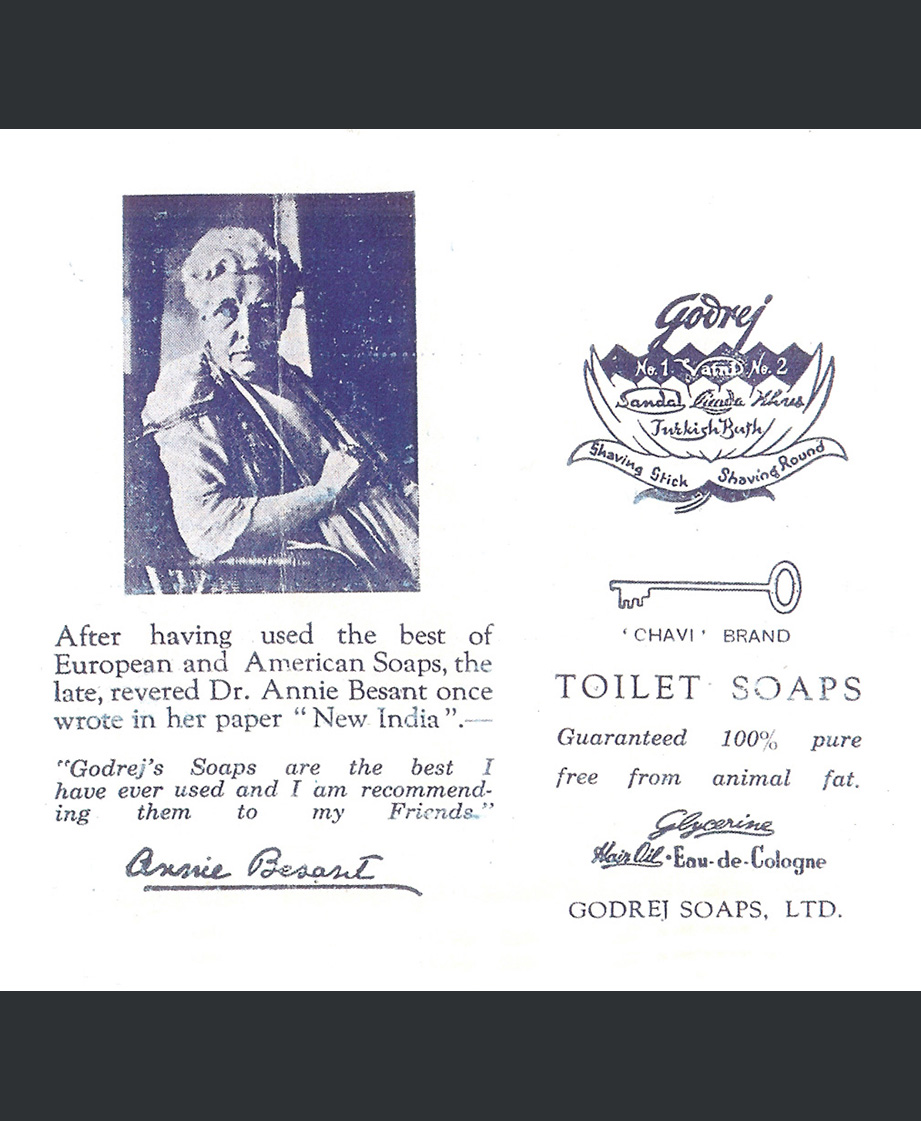 Godrej soaps are endorsed by India’s freedom fighters