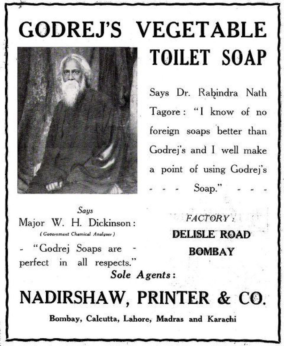 Godrej soaps are endorsed by India’s freedom fighters