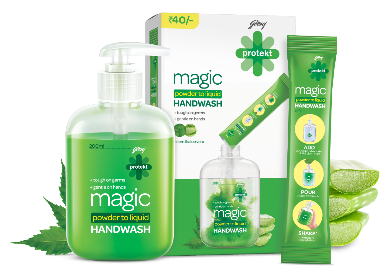 Magic World's first powder- to- liquid hand wash